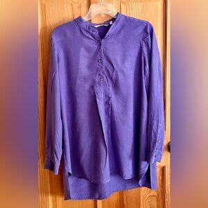 Soft Surroundings Periwinkle Purple 100% Modal Symphony Night Tunic PM Lagenlook